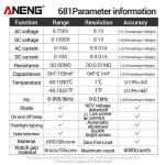 Мультиметр цифровий ANENG 681 CAT III-600/CAT II-1000В (Black)
