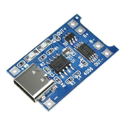 USB-модуль заряджання літієвих Li-Ion батарей Type-C TP4056