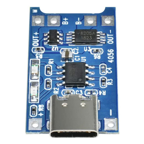 USB-модуль зарядки литиевых Li-Ion батарей Type-C TP4056