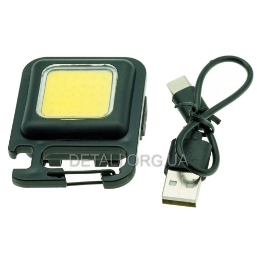 Фонарик - брелок COB Type-C 800Lm пластик
