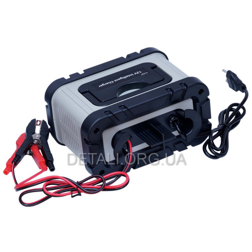 Імпульсний зарядний пристрій E-Fast TK-400 12V 6A з дисплеєм Black-Grey