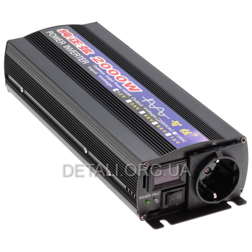 Инвертор преобразователь напряжения 12V / 2000W / 50Hz с чистой синусоидой