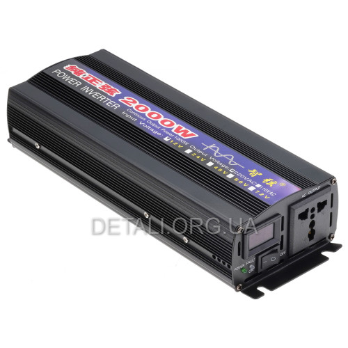 Інвертор перетворювач напруги 12V / 2000W / 50Hz з чистою синусоїдою