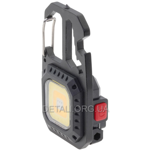 Cветодиодный универсальный фонарик-брелок W5138 COB Type-C с насадками Black