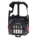 Cветодиодный универсальный фонарик-брелок W5138 COB Type-C с насадками Black