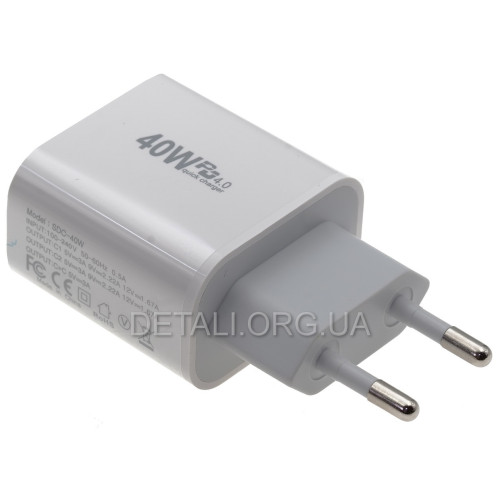 Зарядний пристрій Olaf 40Вт PD4.0 Type-C