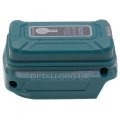 Адаптер переходник (ЗУ) USB с быстрой зарядкой и фонариком для аккумулятора Makita BL1840 18В
