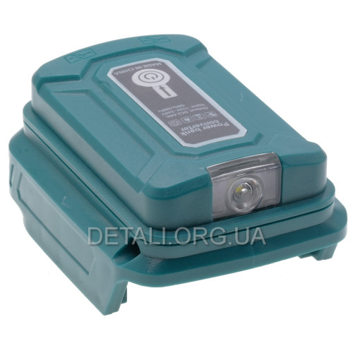 Адаптер переходник (ЗУ) USB с быстрой зарядкой и фонариком для аккумулятора Makita BL1840 18В