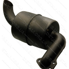 Глушитель мотоблока 190N (12Hp) (круглый, крепления на 2 болта, без колена) 2