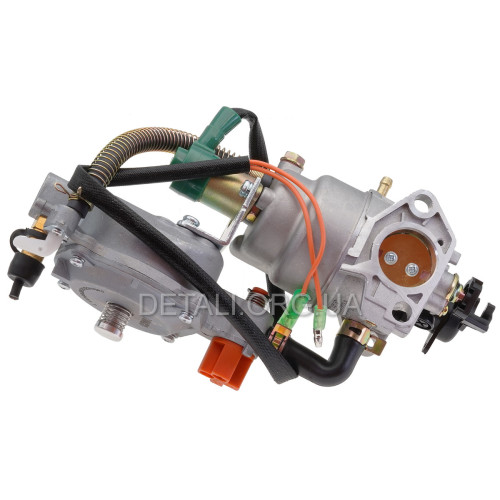 Карбюратор генератора з вакуумною заслінкою GX390 188F 4,5-5,5 кВт + газовий редуктор TONCO