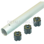 Труба вала мотокосы + втулки d8mm D26 L1530mm