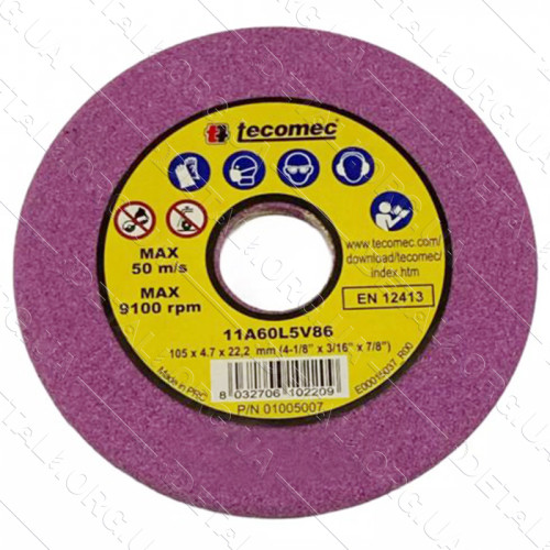 Круг заточной Tecomec 105*22*4,7 (розовый) оригинал