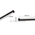Труба вала мотокосы + втулки d7mm D26 L1500mm