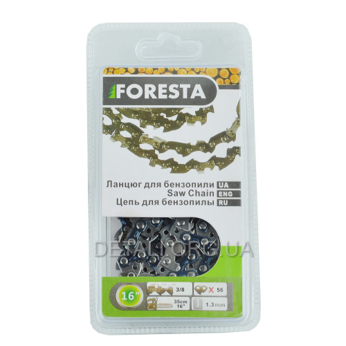 Цепь 56 звеньев (28 зубов) Foresta шаг 3/8, паз 1,3