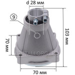 Редуктор верхний мотокосы 9T (лучей), D28мм