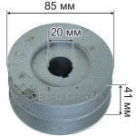 Шкив ремня ведущий мотоблок 168F (6,5Hp) (D85 d20 H41)