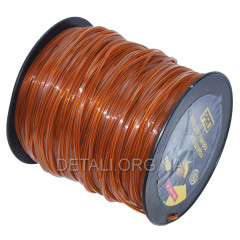 Леска косильная квадрат d3 мм 5 LB (252 м) с кордом 2