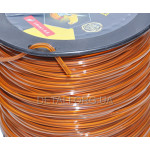 Ліска косильна квадрат d3 мм 5 LB (252 м) з кордом