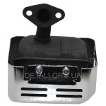 Глушник мотоблок 168F(6,5Hp) хром