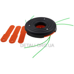Шпуля триммера с ножами и леской M10*1.25L левая резьба 2