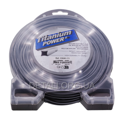 Профессиональная леска триммера Oleo-Mac TITANIUM POWER Square (2,5*64 м/квадрат) оригинал