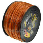 Леска косильная квадрат d3 мм 3 LB (152 м) с кордом