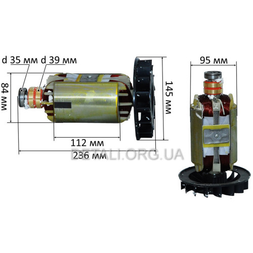 Якорь генератора Tekhmann TGG-32 RS (84*95 h236)