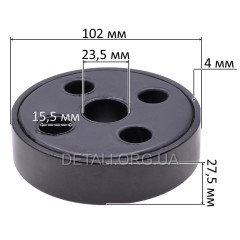 Муфта кардана мотоблока "ДНЕПР-6R" резиновая в сборе d23,5*102 h27,5 мм 2