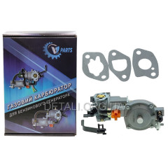 Карбюратор генератора 168F/170F 2,0-3,0 kWt + газовий редуктор.