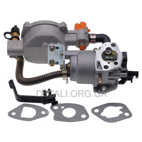 Карбюратор генератора 168F/170F 2,0-3,0 kWt + газовий редуктор.