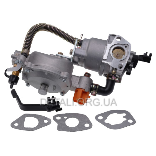 Карбюратор генератора 168F/170F 2,0-3,0 kWt + газовий редуктор.