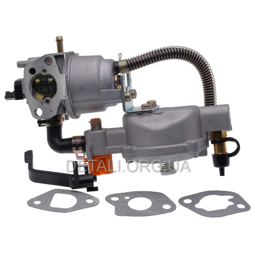 Карбюратор генератора 168F/170F 2,0-3,0 kWt + газовий редуктор.