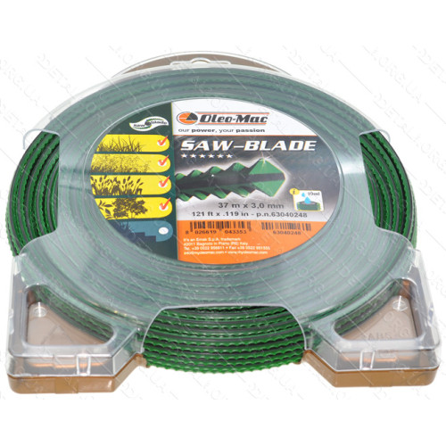 Леска триммера Oleo-Mac Saw Blade (3мм*37м / режущий зуб) оригинал 63040248