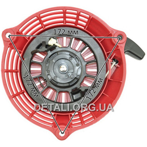 Стартер двигателя генератора Honda GC135, GC160, GCV135, GCV160 3 отв. d193 МЦ-170