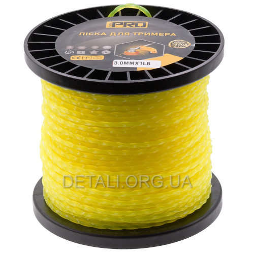Леска косильная спираль d3мм 1LB (69 м) витой квадрат
