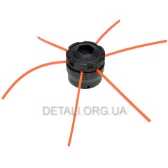 Шпуля цилиндр триммера косы пластиковая резьба M10*1,25L 2