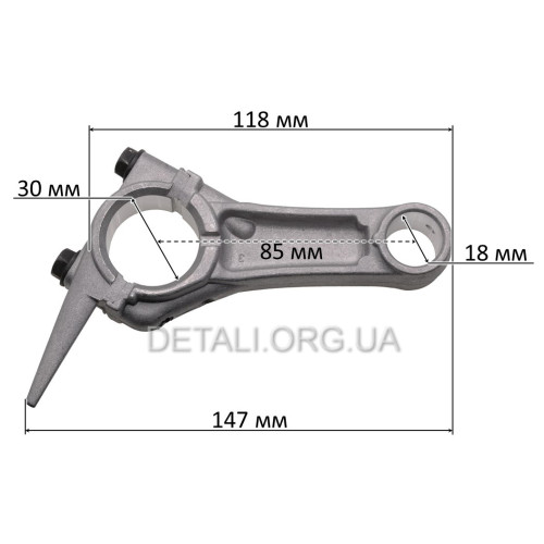 Шатун двигателя 168F GX160 GX200 (d18*30)