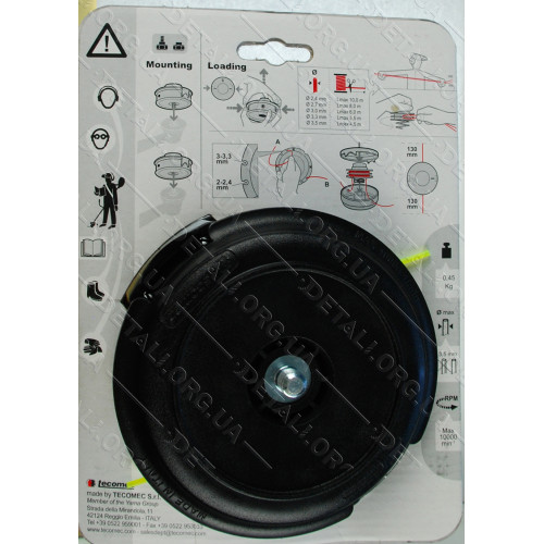 Шпуля Husqvarna 235/240/345 d130mm гвинт 10х1, 25mm Італія