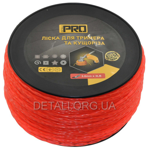 Леска косильная спираль d3 мм 3 LB (221 м) эллипс
