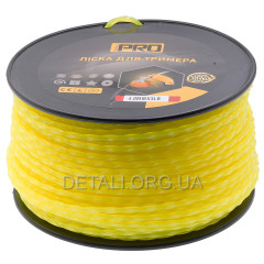 Ліска косильна спіраль d4 мм 3 LB (125м) кручений квадрат