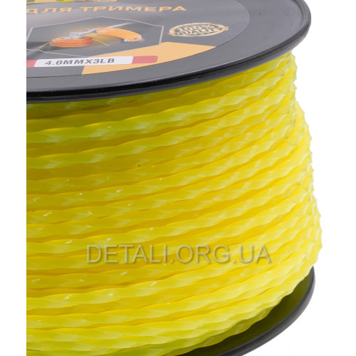 Ліска косильна спіраль d4 мм 3 LB (125м) кручений квадрат