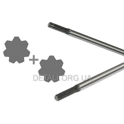 Вал мотокосы 7Tx7T d-8mm L-1530mm