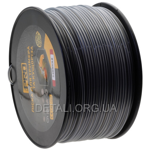 Леска косильная круг d3 мм 3 LB (148м) с кордом