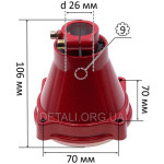 Редуктор верхний мотокосы 9T (лучей), D26мм