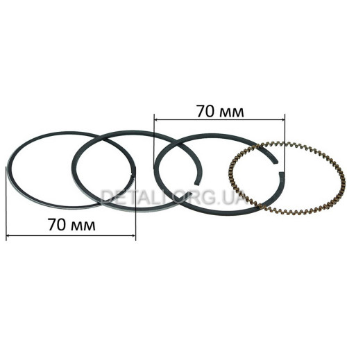 Кольца компрессионные двигателя генератора 170F (d70,00)