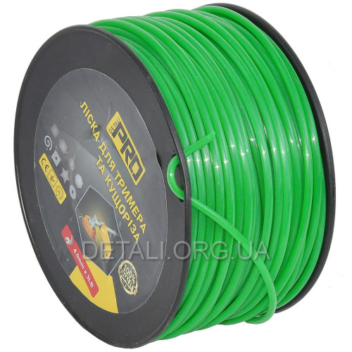 Леска косильная круг d4 мм 3 LB (94 м) с кордом
