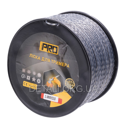Ліска косильна спіраль d2.4 мм 3 LB (223 м)