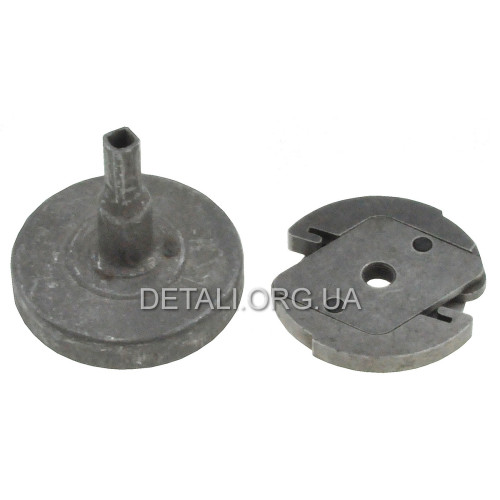 Сцепление (вариатор) + чашка квадрат d66 h60 бензокосы 34 Sadko GTR-320.
