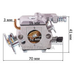 Карбюратор бензопилы Husqvarna 137, 142 аналог 5300719-87