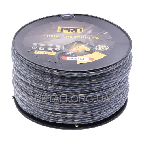 Леска косильная спираль d4 мм 3 LB (81 м) с кордом